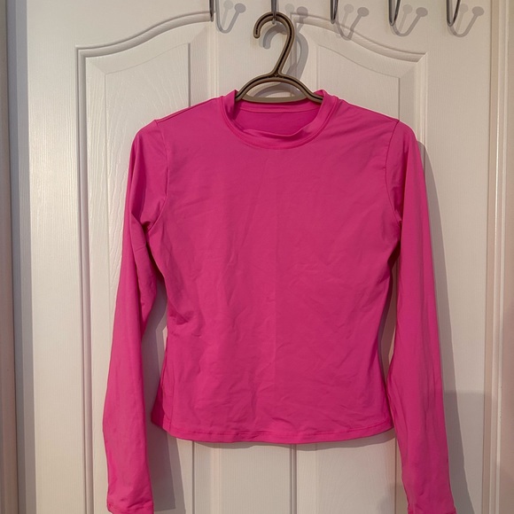 Skims pink swimwear/ workout long sleeve top. Size large. - Picture 1 of 3